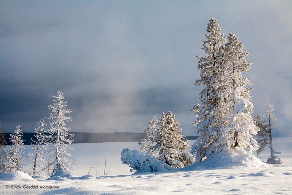 Winter Sunrise at Yellowstone Lake