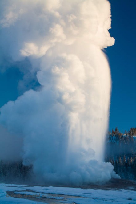 Old Faithful at Minus 25 Degrees