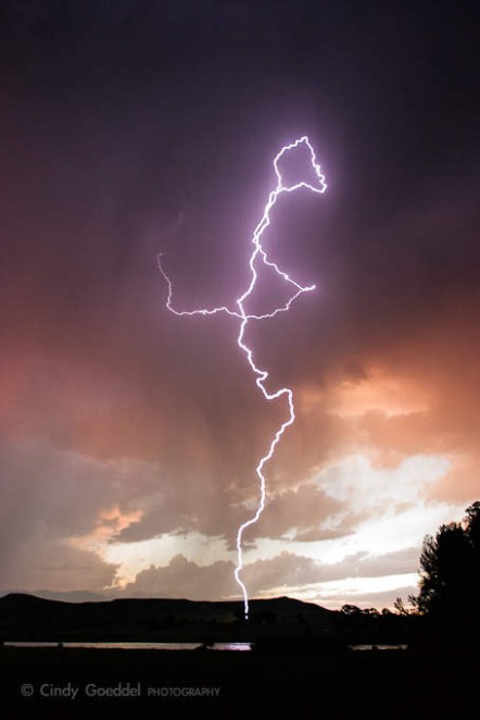 Lightening Over the Yellowstone River