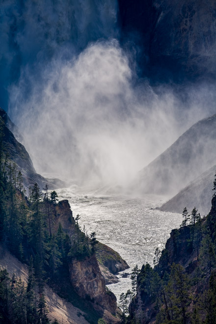 Lower View of the Lower Falls of the Yellowstone River