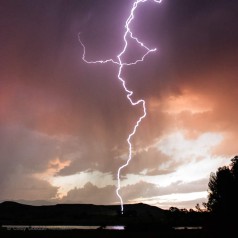 Lightening Over the Yellowstone River