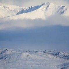 Crazy Peak and Morning Fog